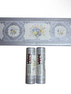 Sunworthy Vintage Wallpaper Border 2 Rolls Baroque French Floral 41228100 NEW